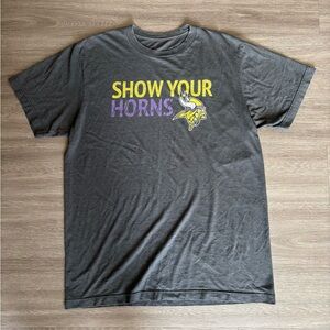 Majestic Gray Tee with Yellow and Purple Design